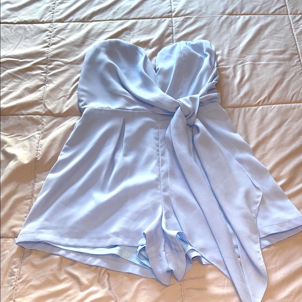 L’Atiste by Amy Light Blue Strapless Romper